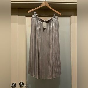 Brand new with tags,Elegant Silver Pleated Skirt